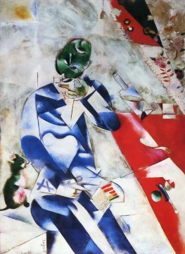 Marc Chagall Painting - El poeta o las tres y media contemporáneo Marc Chagall